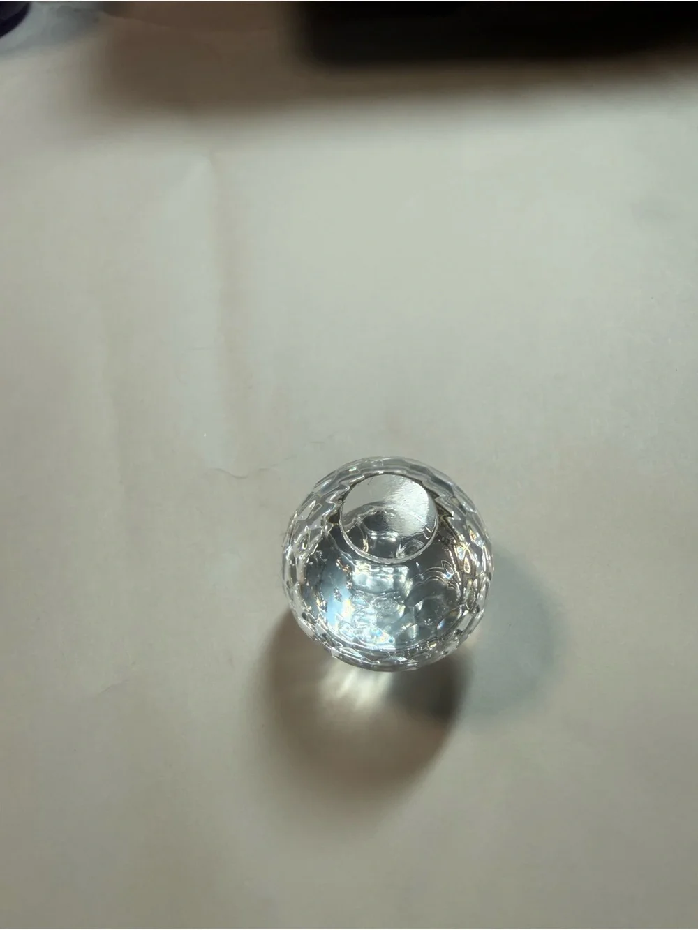 Faceted Clear Crystal-like Cabinet Knob with Polished Silver Base #3 (pk of 3)